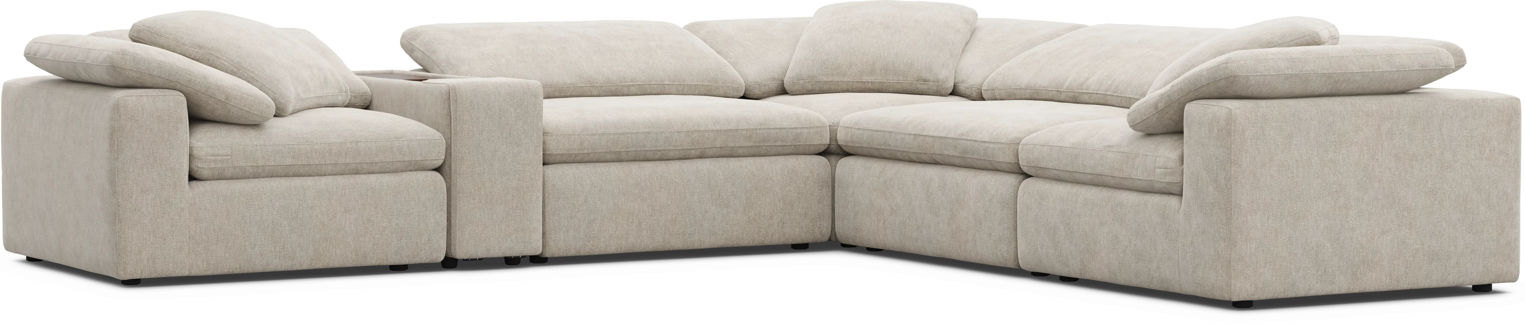 The Flow Gray 6 Pc Sectional - Thumbnail - Image 1