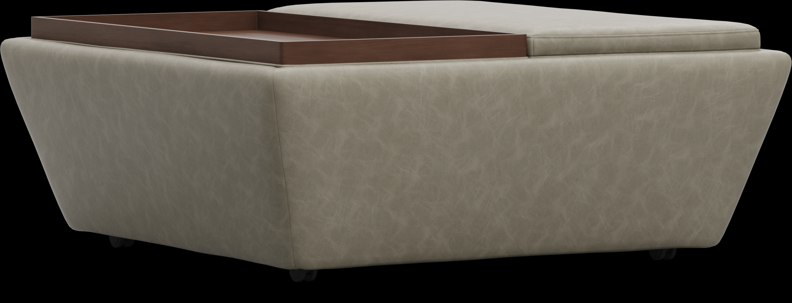 The Flow Gray Storage Ottoman - Thumbnail - Image 1