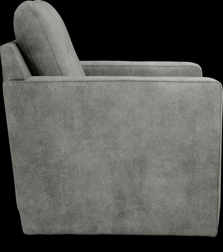 ModularOne Gray Swivel Accent Chair - Thumbnail - Image 3