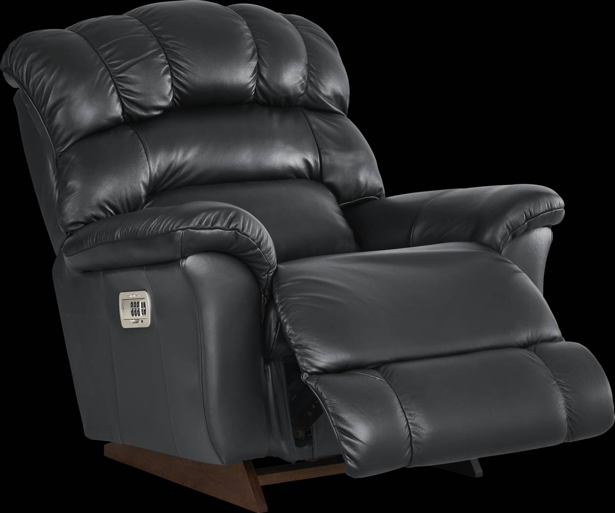 The Shaq Black Leather Dual Power Recliner - Thumbnail - Image 2