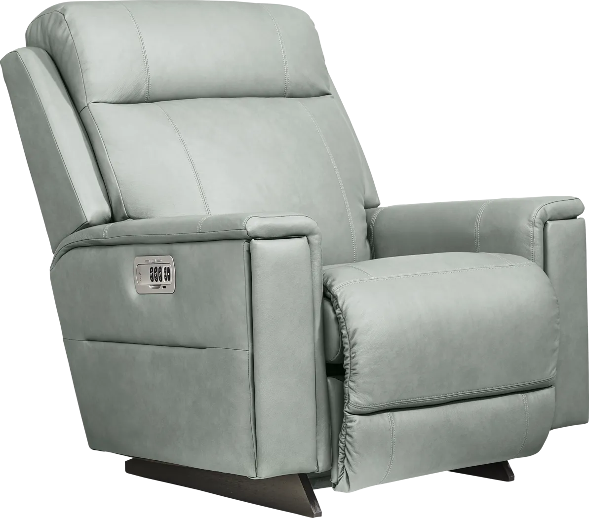 The Shaq II Blue Leather Dual Power Recliner - Thumbnail - Image 3