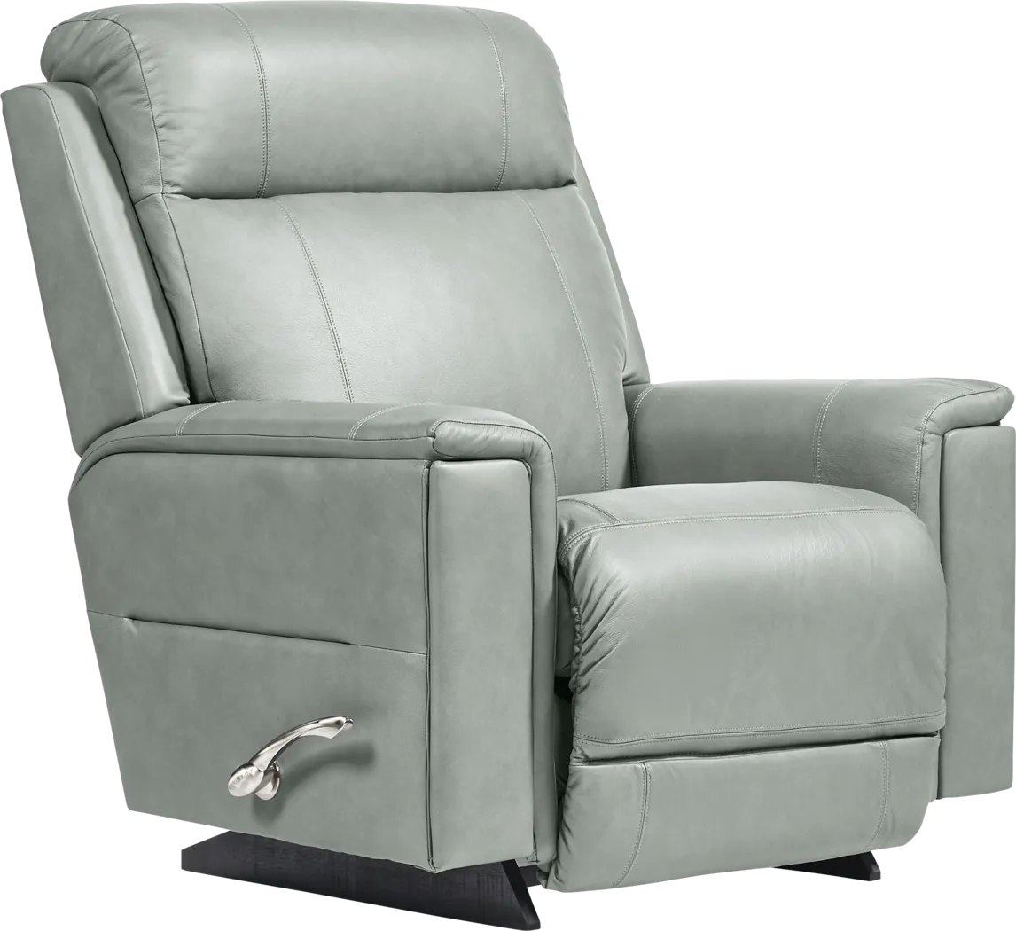 The Shaq II Blue Leather Rocker Recliner - Thumbnail - Image 3