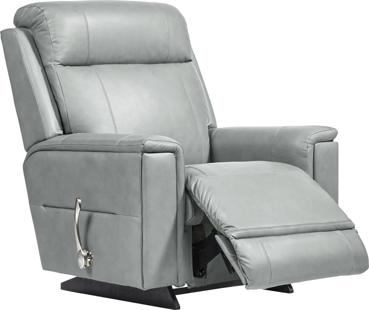 The Shaq II Blue Leather Rocker Recliner - Image 1