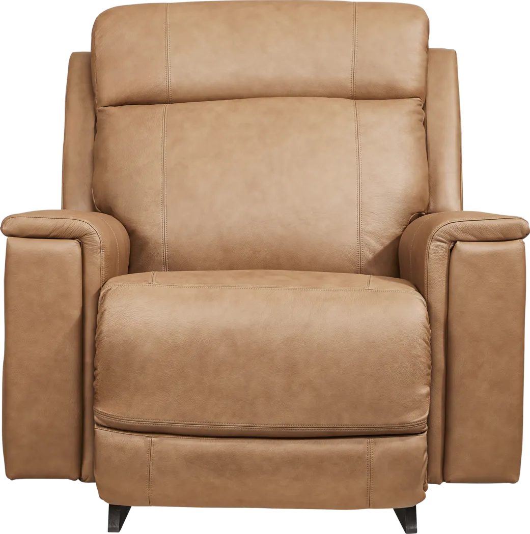 The Shaq II Brown Leather Dual Power Recliner - Thumbnail - Image 2