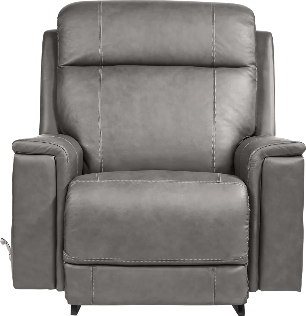The Shaq II Charcoal Leather Rocker Recliner - Thumbnail - Image 2