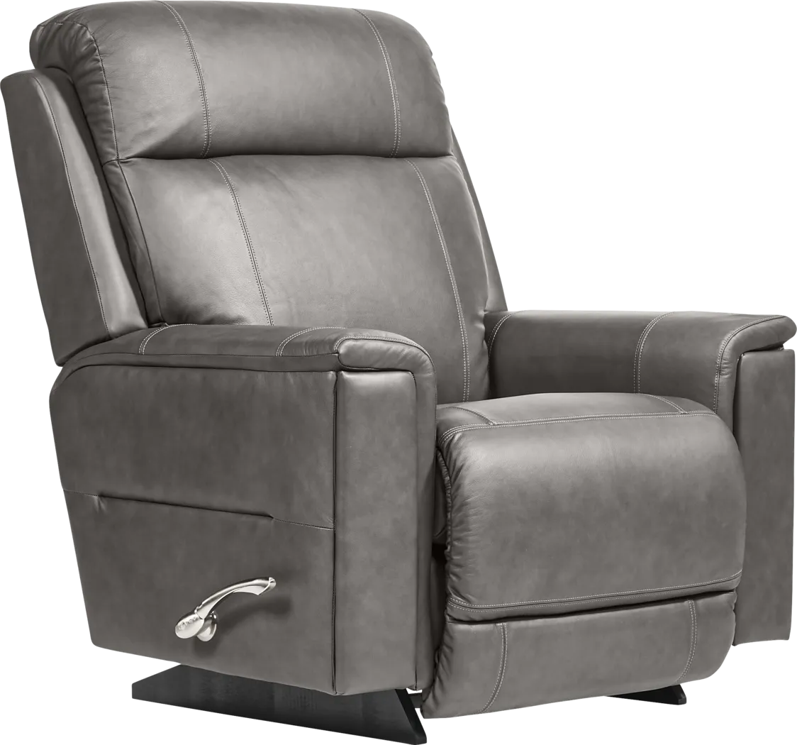 The Shaq II Charcoal Leather Rocker Recliner - Thumbnail - Image 3