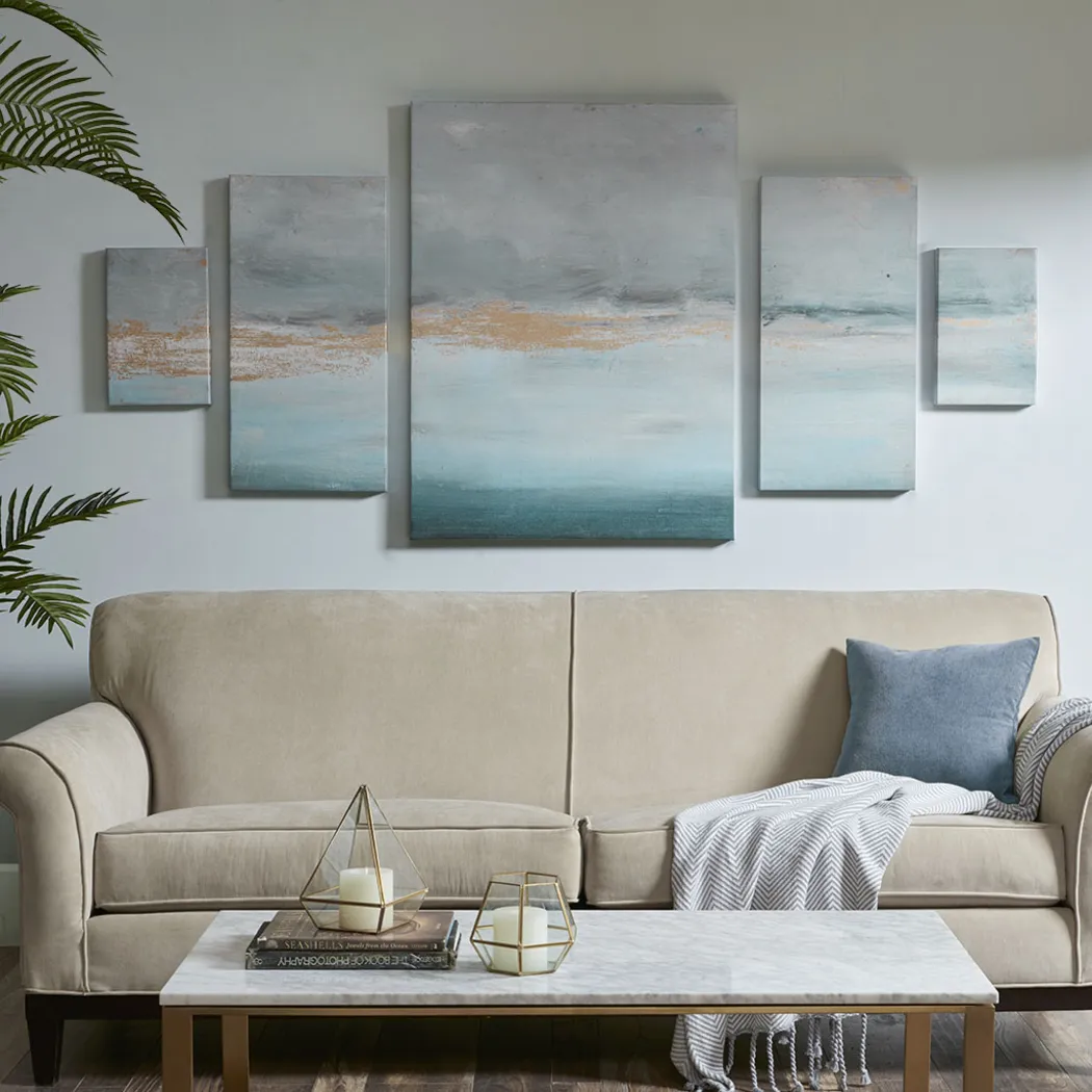 The Start Of A Storm Blue Artwork, Set of 5 - Thumbnail - Image 2