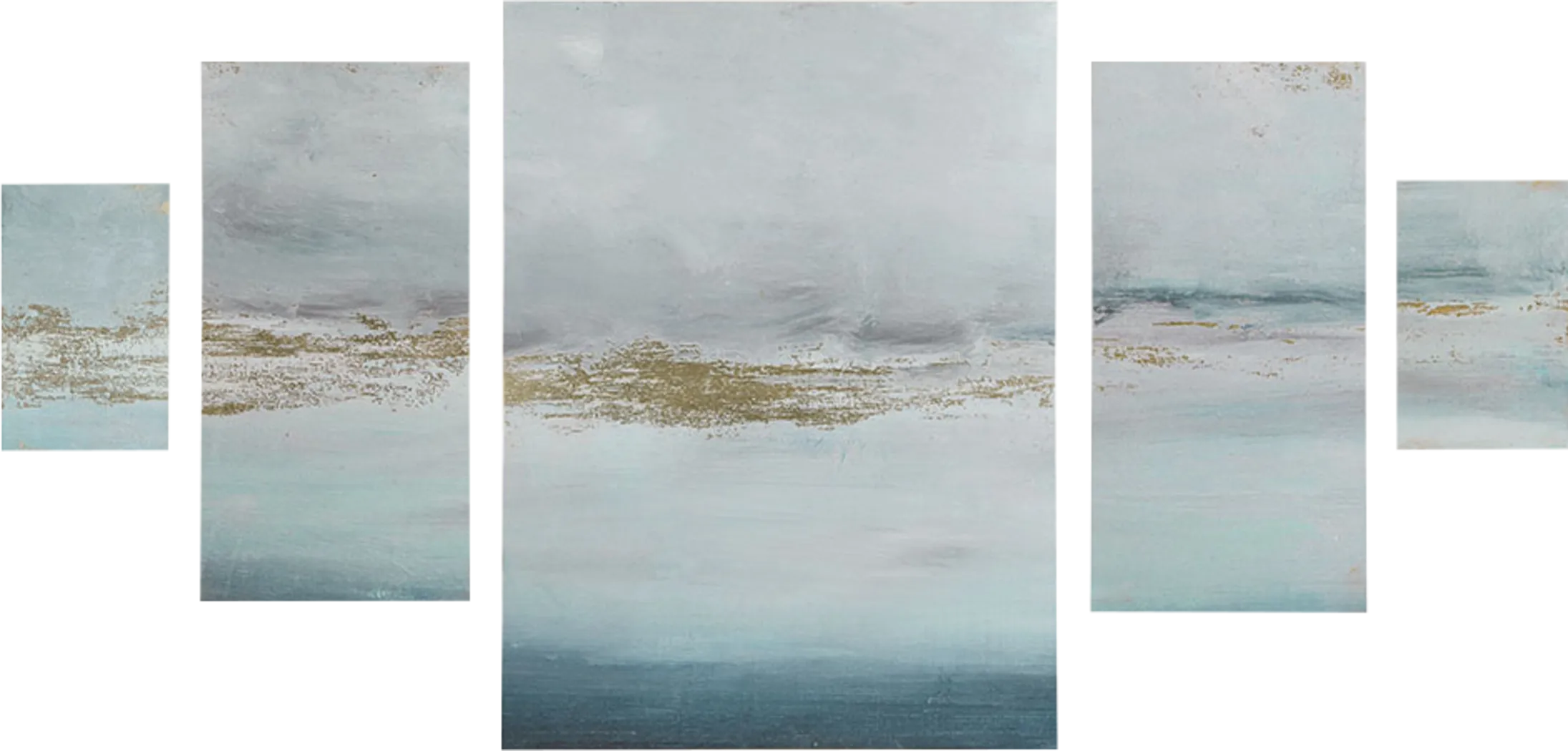 The Start Of A Storm Blue Artwork, Set of 5 - Thumbnail - Image 1