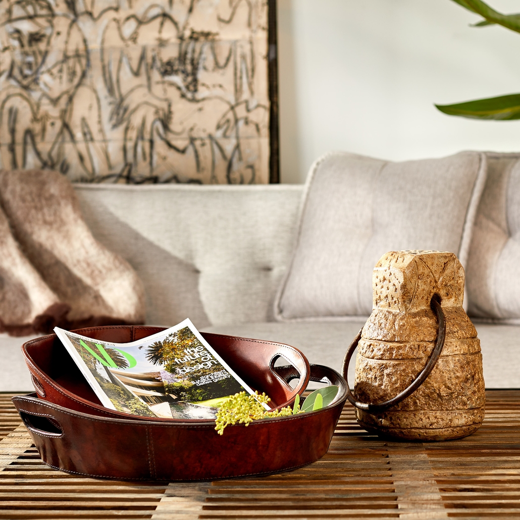 Theall Brown Tray, Set of 2 - Thumbnail - Image 2