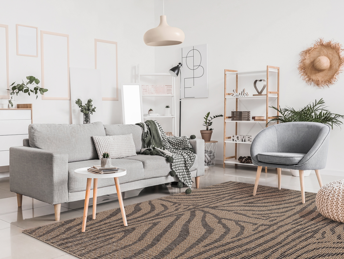 Thebe Taupe 7'10 Sqaure Indoor/Outdoor Rug - Thumbnail - Image 3