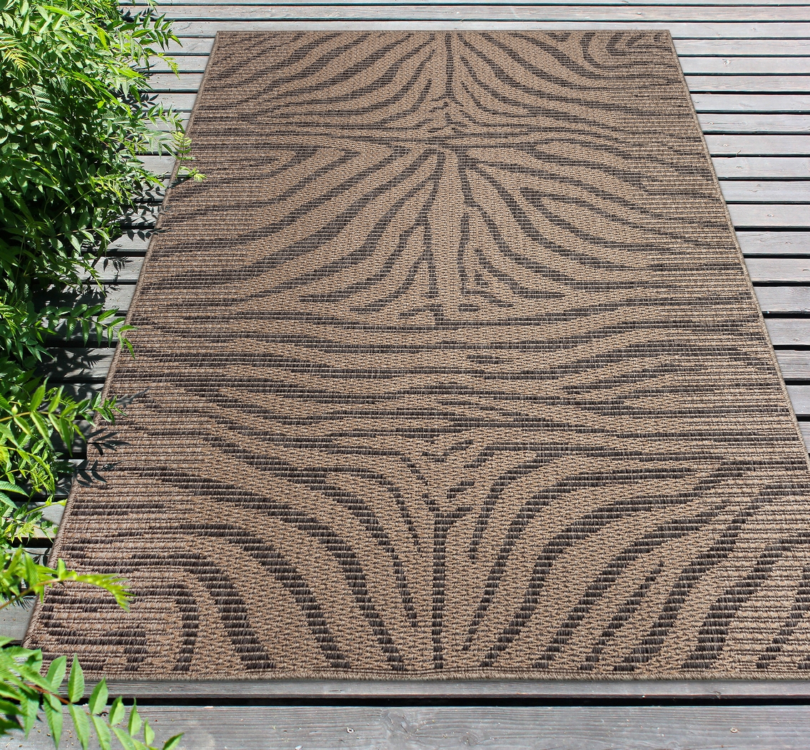 Thebe Taupe 7'10 x 9'10 Indoor/Outdoor Rug - Thumbnail - Image 2
