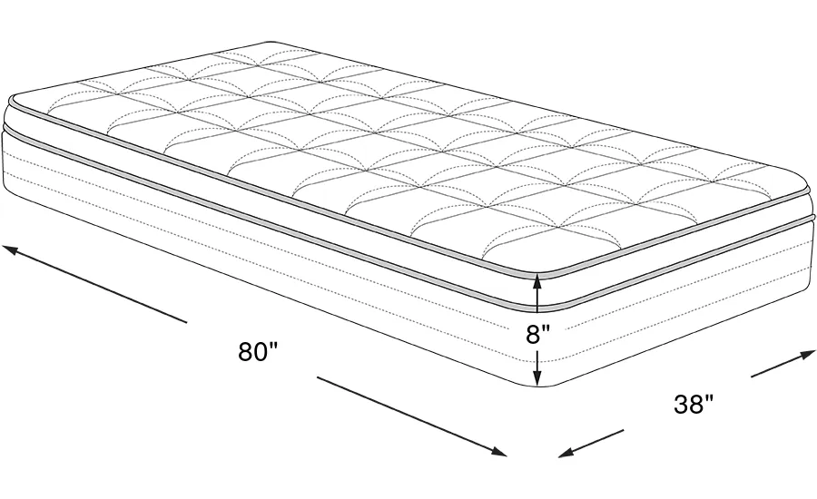 Dimension Image. Please refer to the Dimension Tab on this page for dimension details.