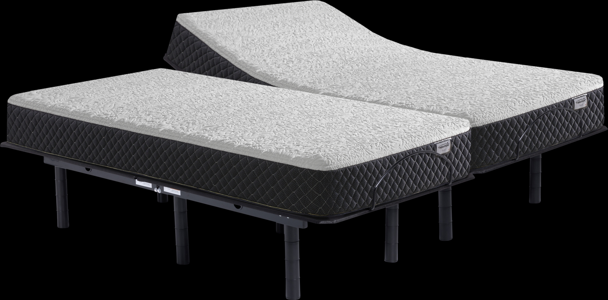 Therapedic Bravo Split King Mattress with Head Up Only Base - Thumbnail - Image 1