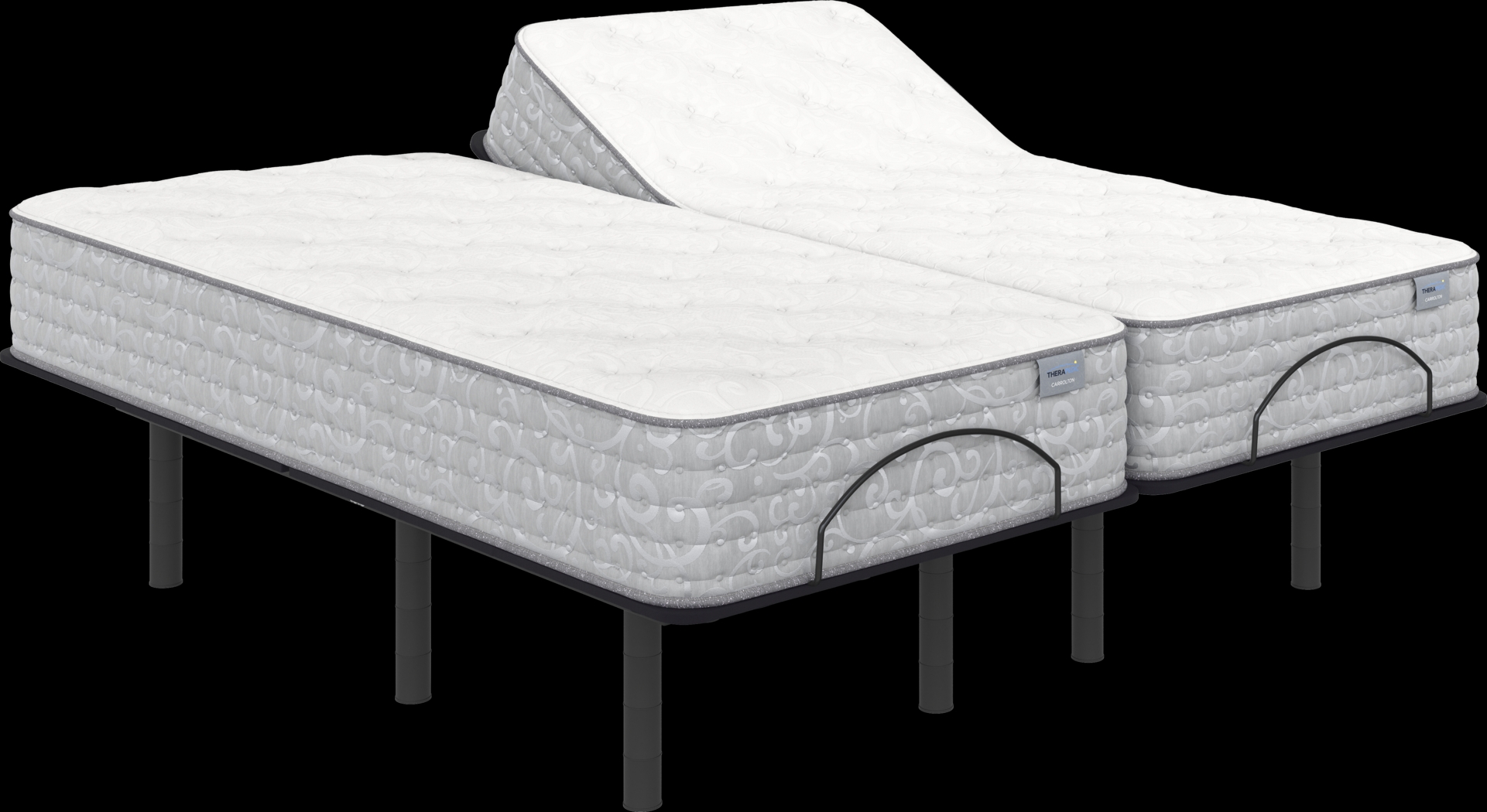 Therapedic Carrolton Split King Mattress with Head Up Only Base - Thumbnail - Image 1
