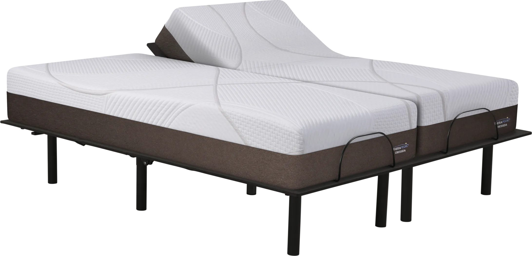 Therapedic Cressida Split King Mattress with RTG Sleep 2000 Adjustable Base - Thumbnail - Image 1