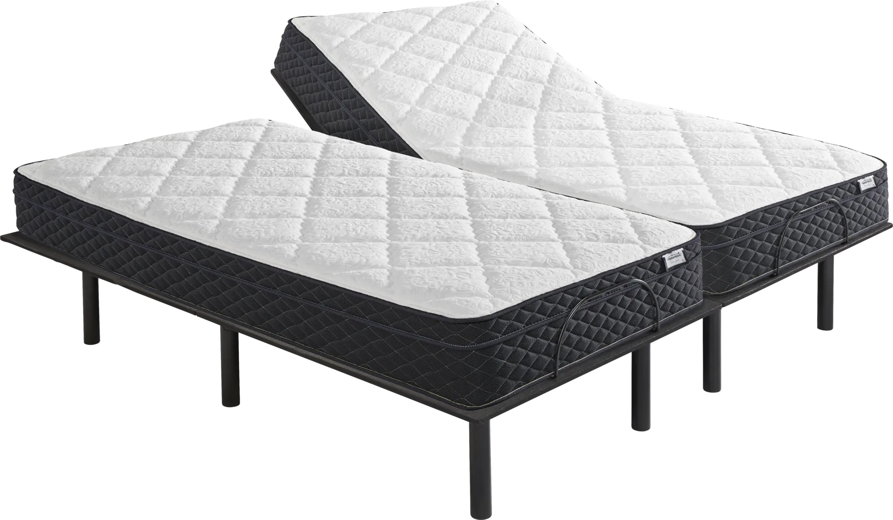 Therapedic Davenport Split King Mattress with Head Up Only Base - Thumbnail - Image 1