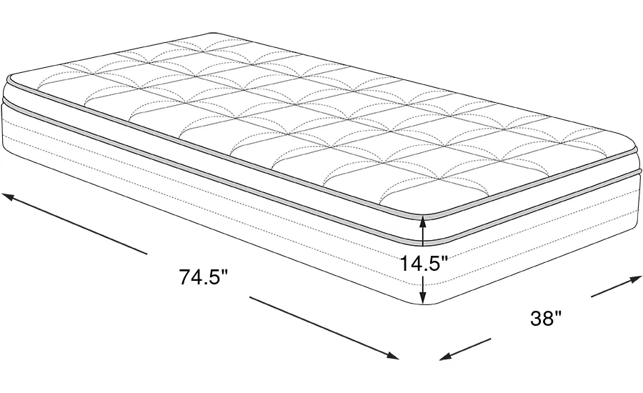 Dimension Image. Please refer to the Dimension Tab on this page for dimension details.