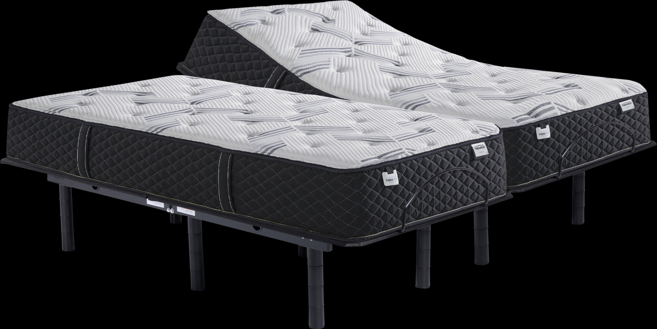 Therapedic Essence Split King Mattress with Head Up Only Base - Thumbnail - Image 1