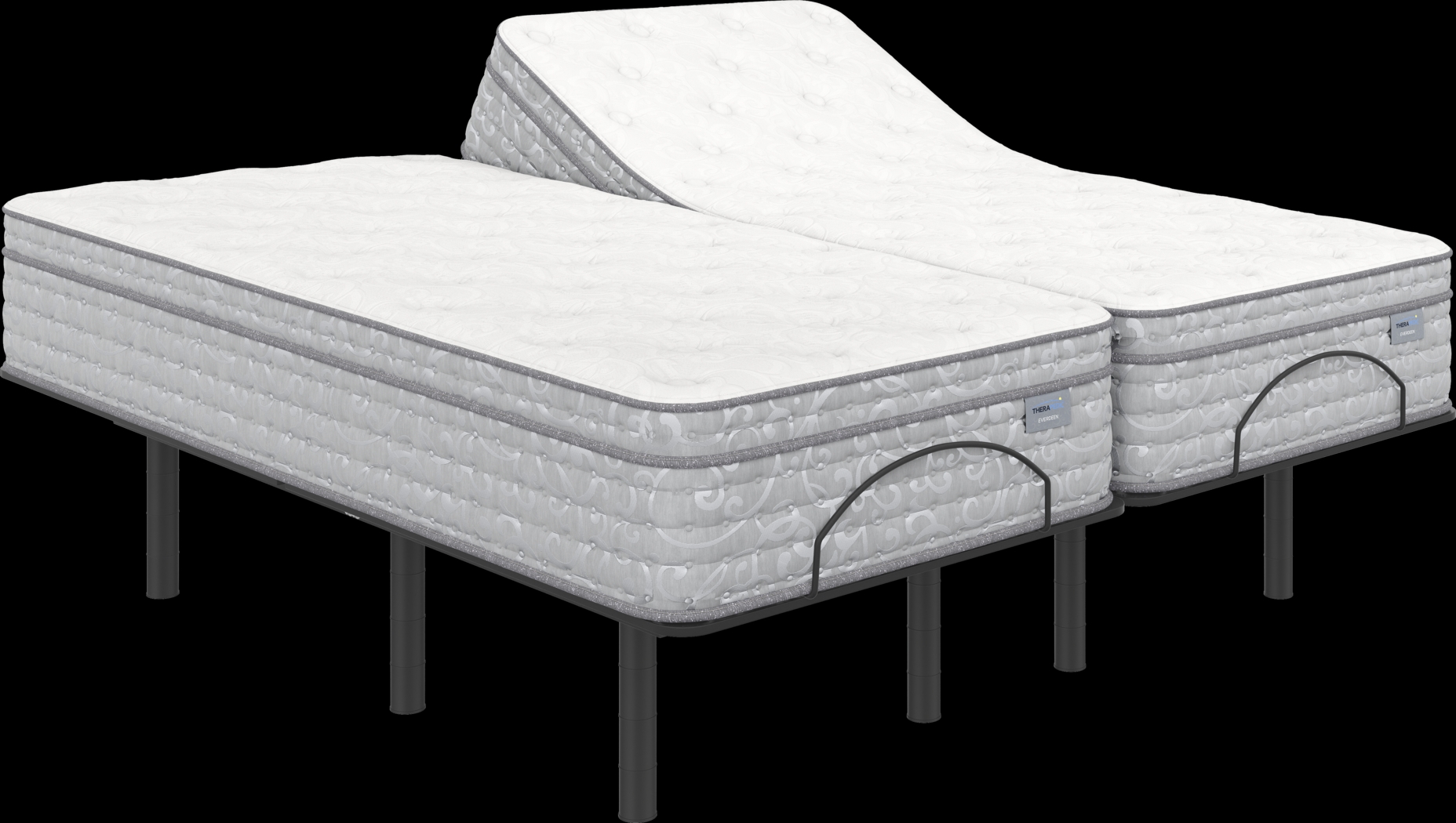 Therapedic Everdeen Split King Mattress with Head Up Only Base - Thumbnail - Image 1