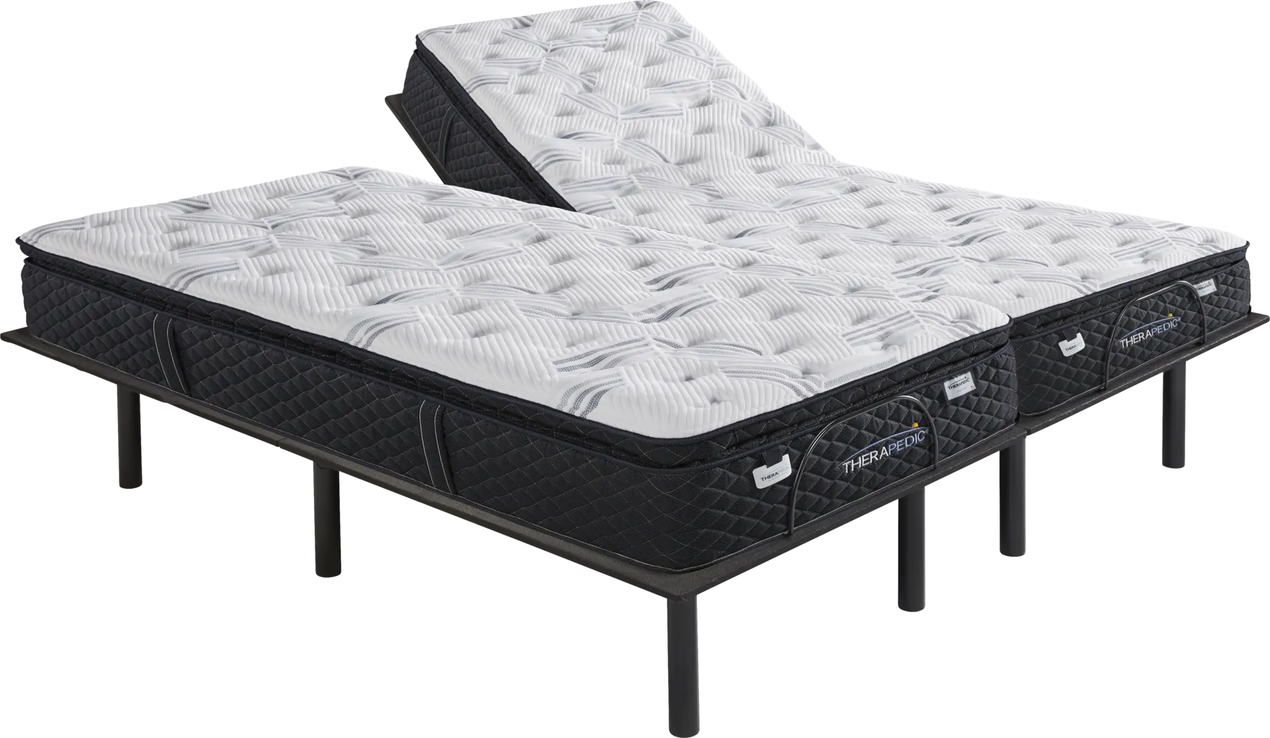 Therapedic Fairbank Split King Mattress with Head Up Only Base - Thumbnail - Image 1
