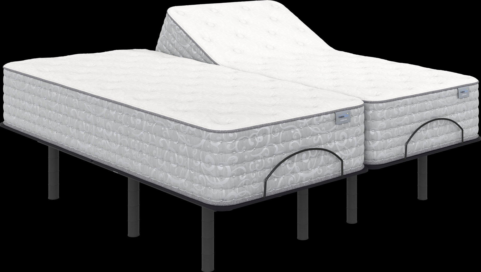 Therapedic Forester Split King Mattress with Head Up Only Base - Thumbnail - Image 1