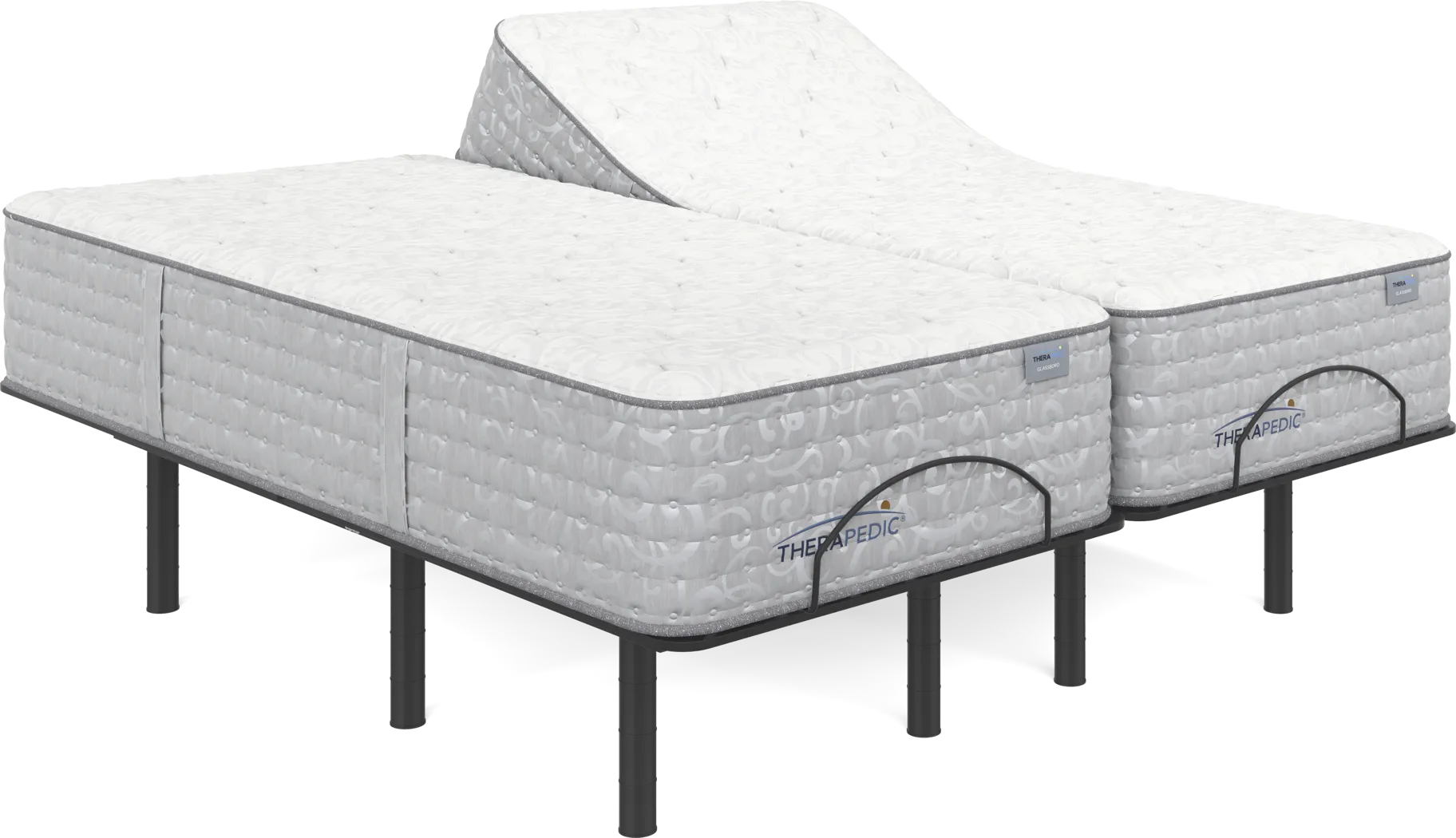 Therapedic Glassboro Split King Mattress with Head Up Only Base - Thumbnail - Image 1