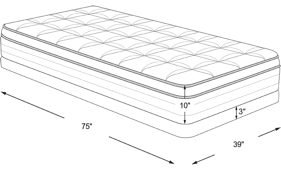 Dimension Image. Please refer to the Dimension Tab on this page for dimension details.