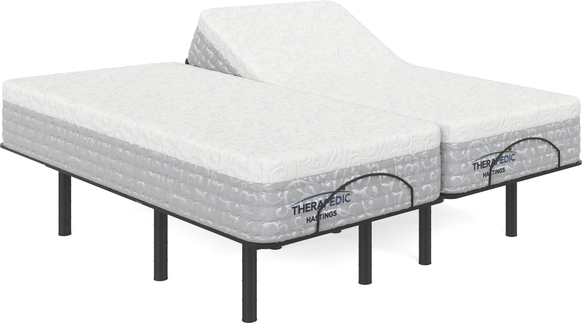 Therapedic Hastings Split King Mattress with Head Up Only Base - Thumbnail - Image 1