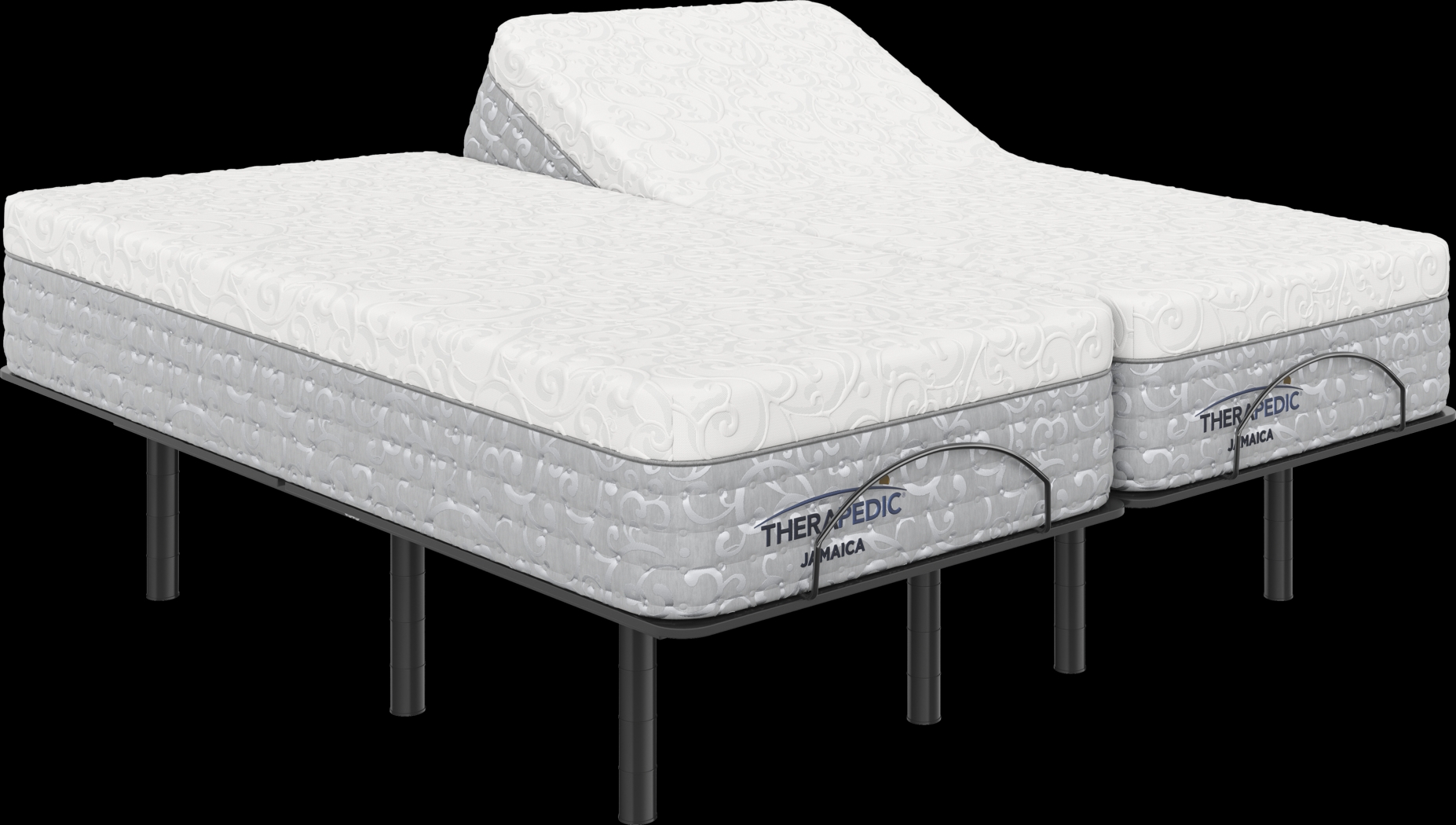 Therapedic Jamaica Split King Mattress with Head Up Only Base - Thumbnail - Image 1