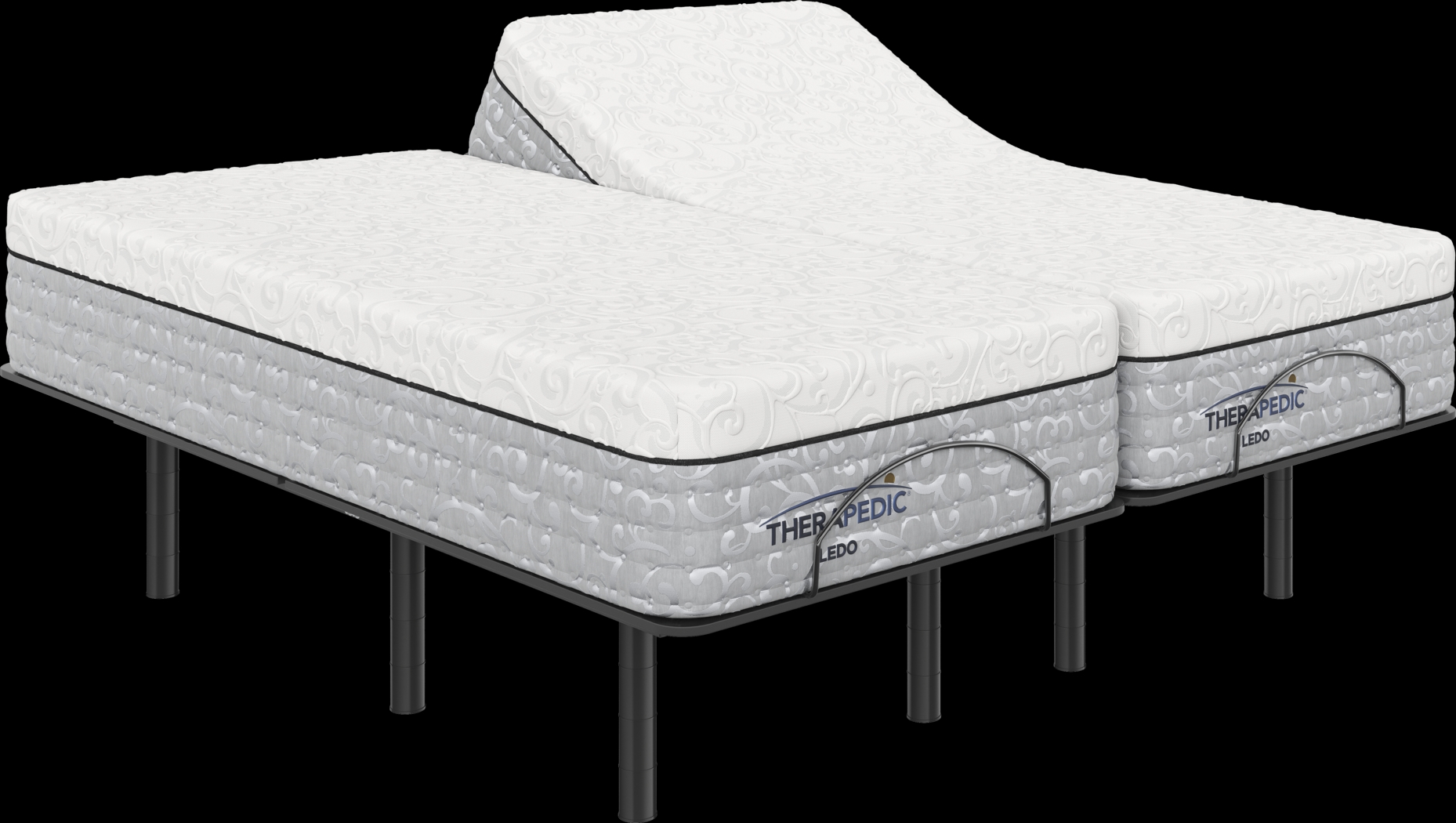 Therapedic Ledo Split King Mattress with Head Up Only Base - Thumbnail - Image 1