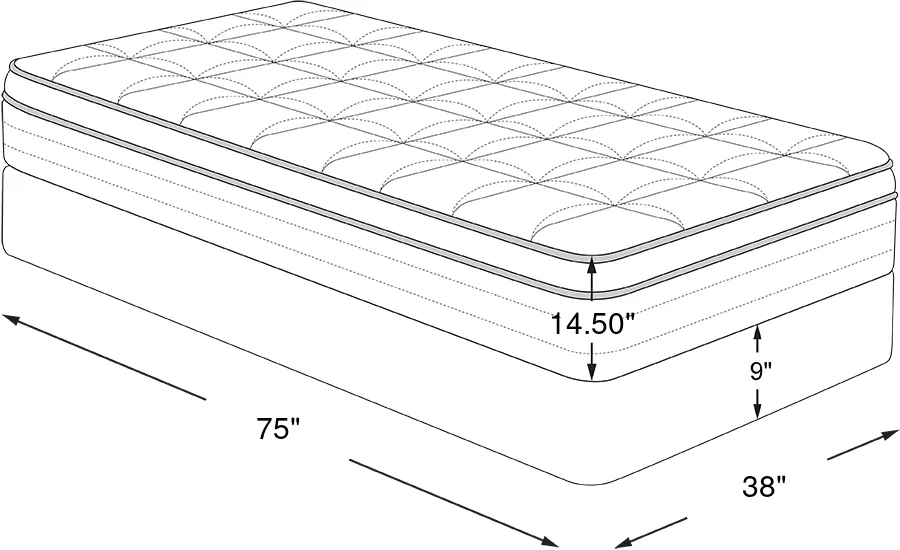 Dimension Image. Please refer to the Dimension Tab on this page for dimension details.