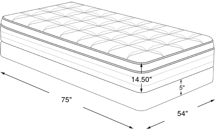 Dimension Image. Please refer to the Dimension Tab on this page for dimension details.