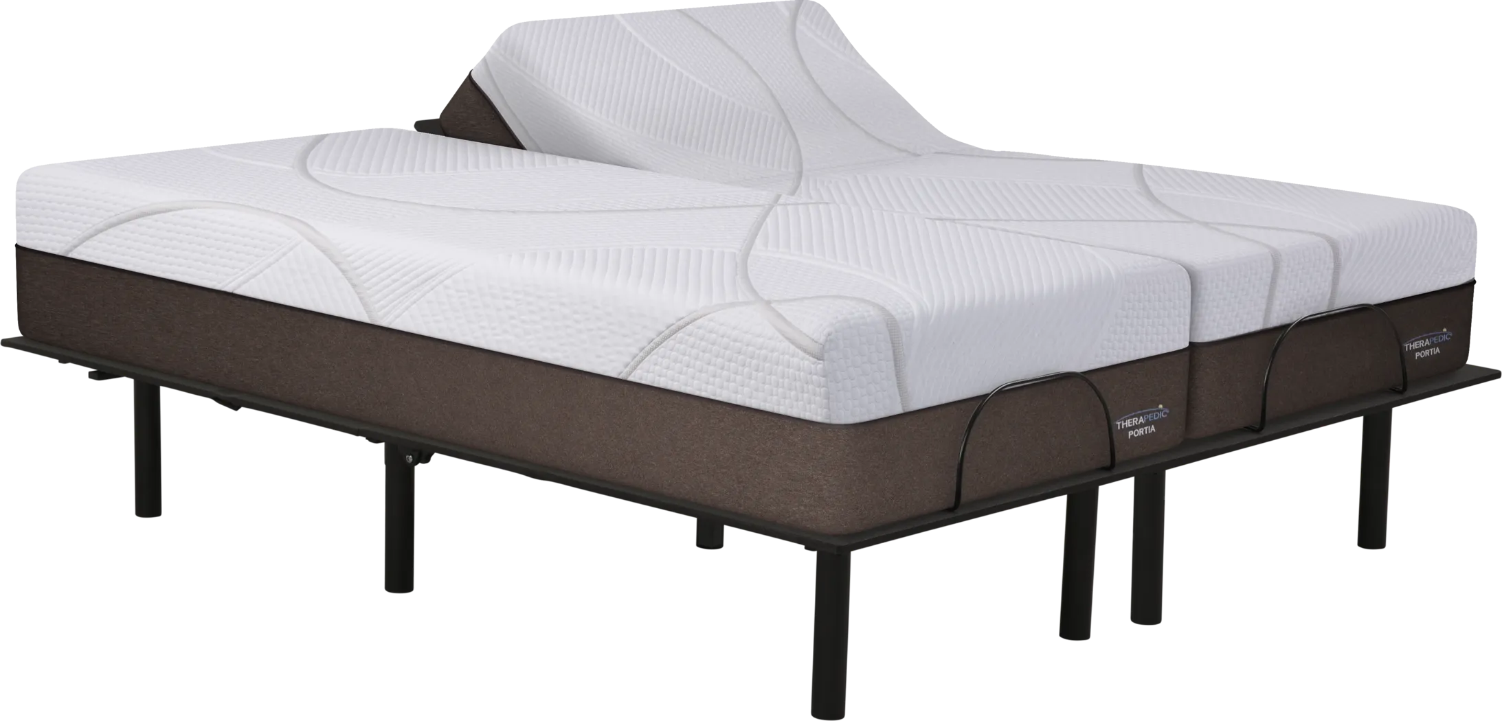 Therapedic Portia Split King Mattress with RTG Sleep 2000 Adjustable Base - Thumbnail - Image 1
