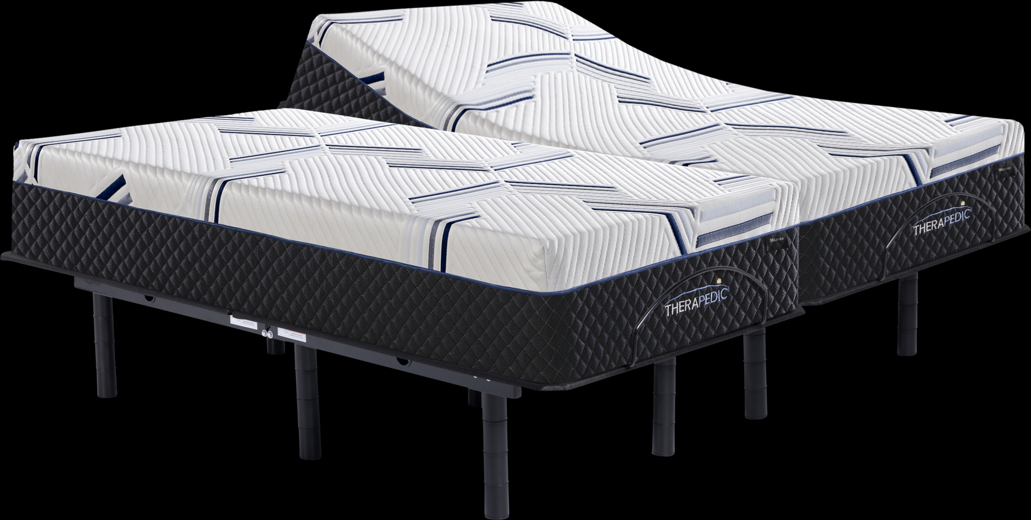 Therapedic Terra Split King Mattress with Head Up Only Base - Thumbnail - Image 1