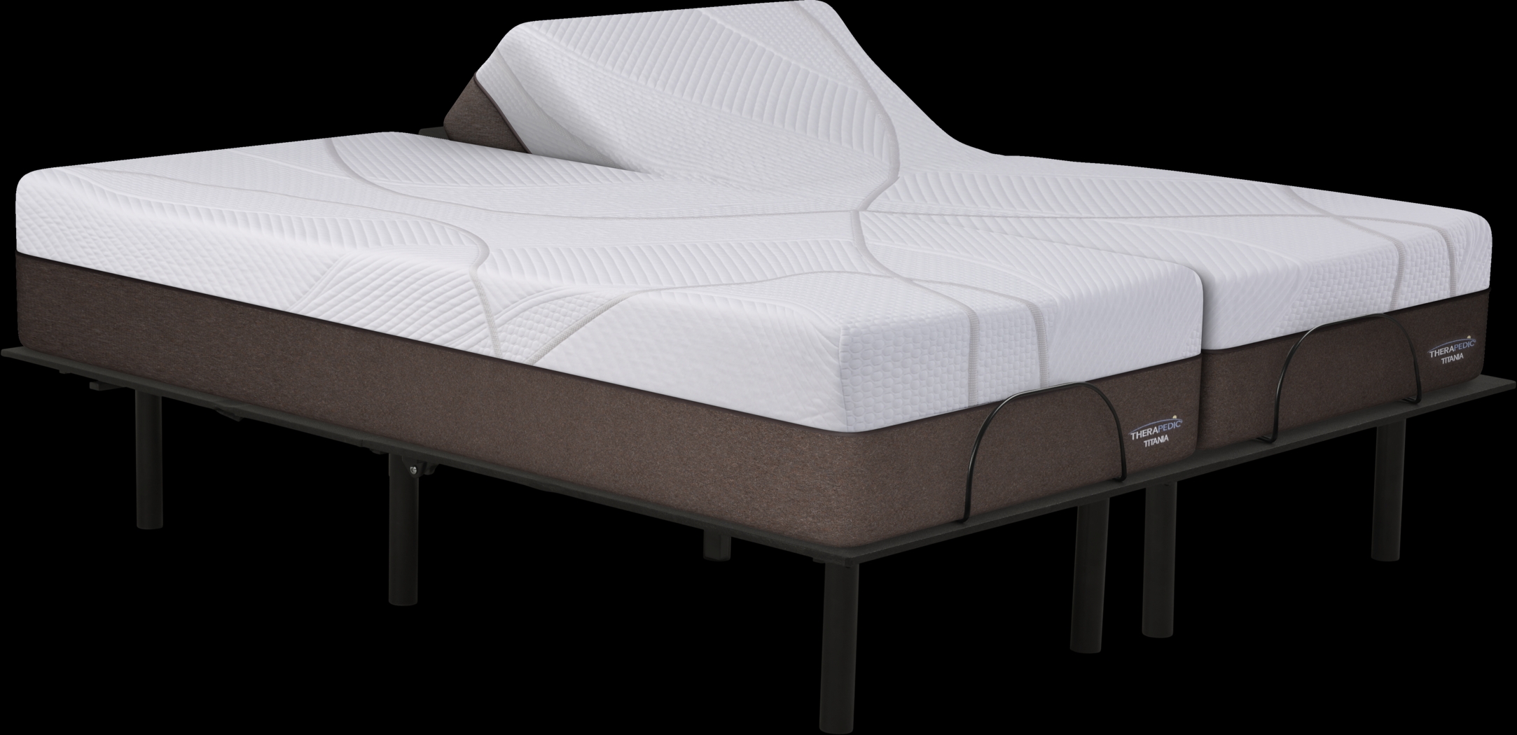 Therapedic Titania Split King Mattress with RTG Sleep 2000 Adjustable Base - Thumbnail - Image 1
