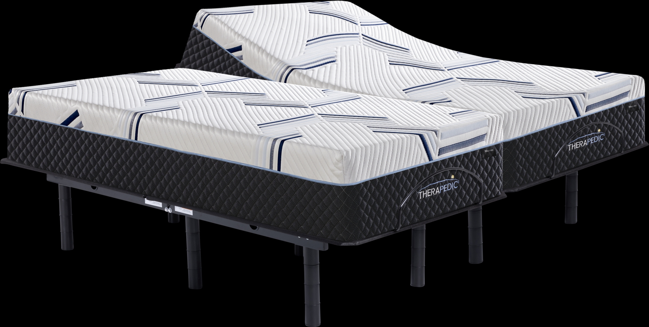 Therapedic Whexley Split King Mattress with Head Up Only Base - Thumbnail - Image 1