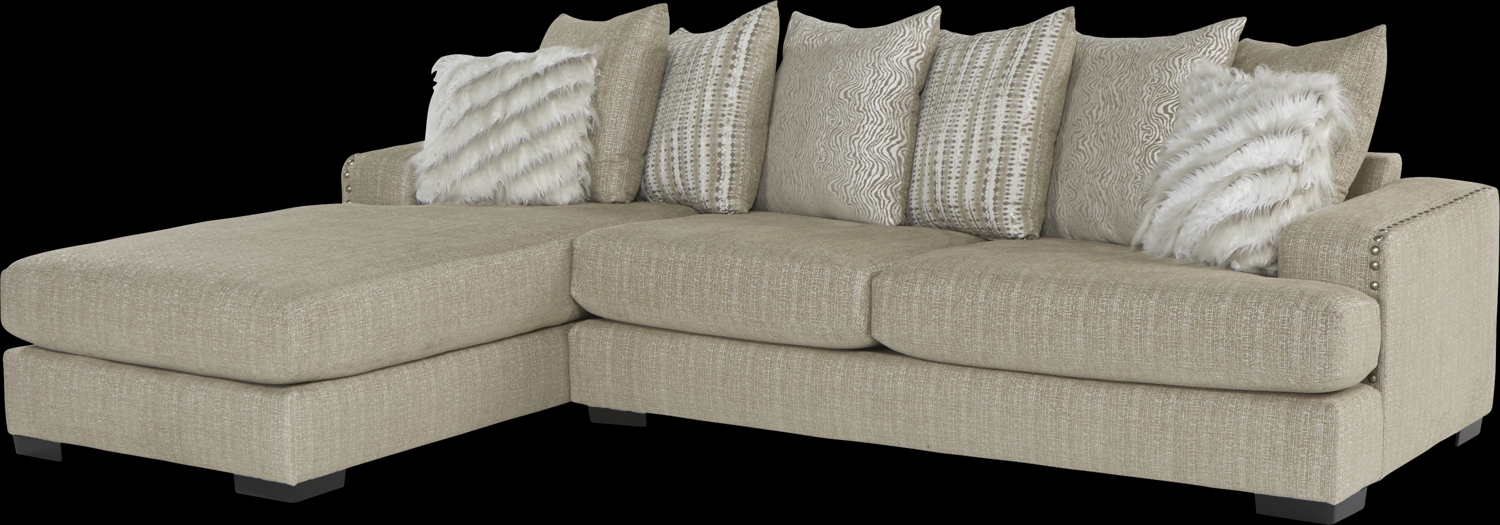Thessaly Beige 2 Pc Sectional - Thumbnail - Image 1