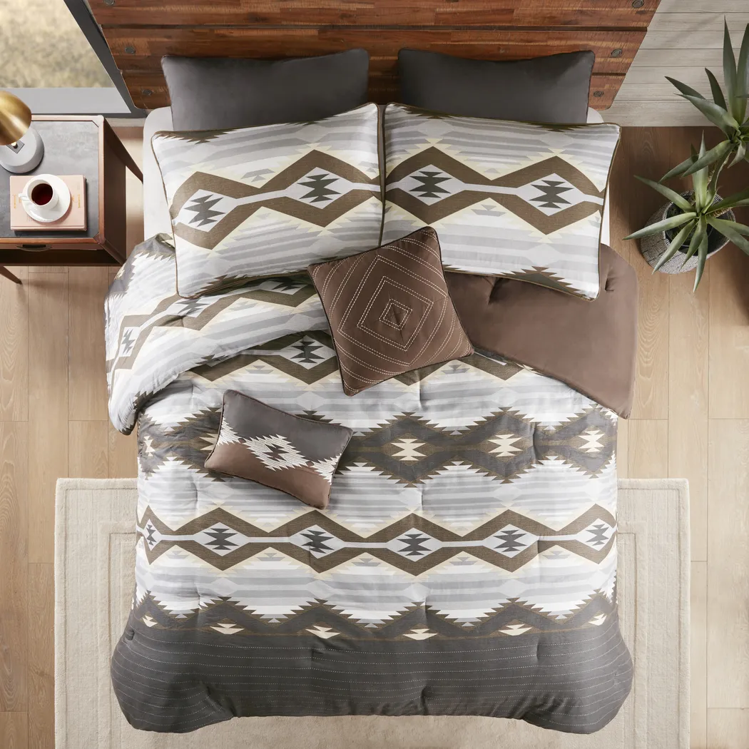 Thibodeaux Gray Full Comforter Set - Thumbnail - Image 2