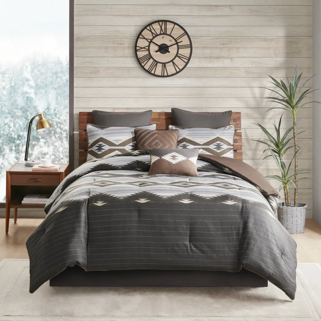 Thibodeaux Gray Full Comforter Set - Thumbnail - Image 3