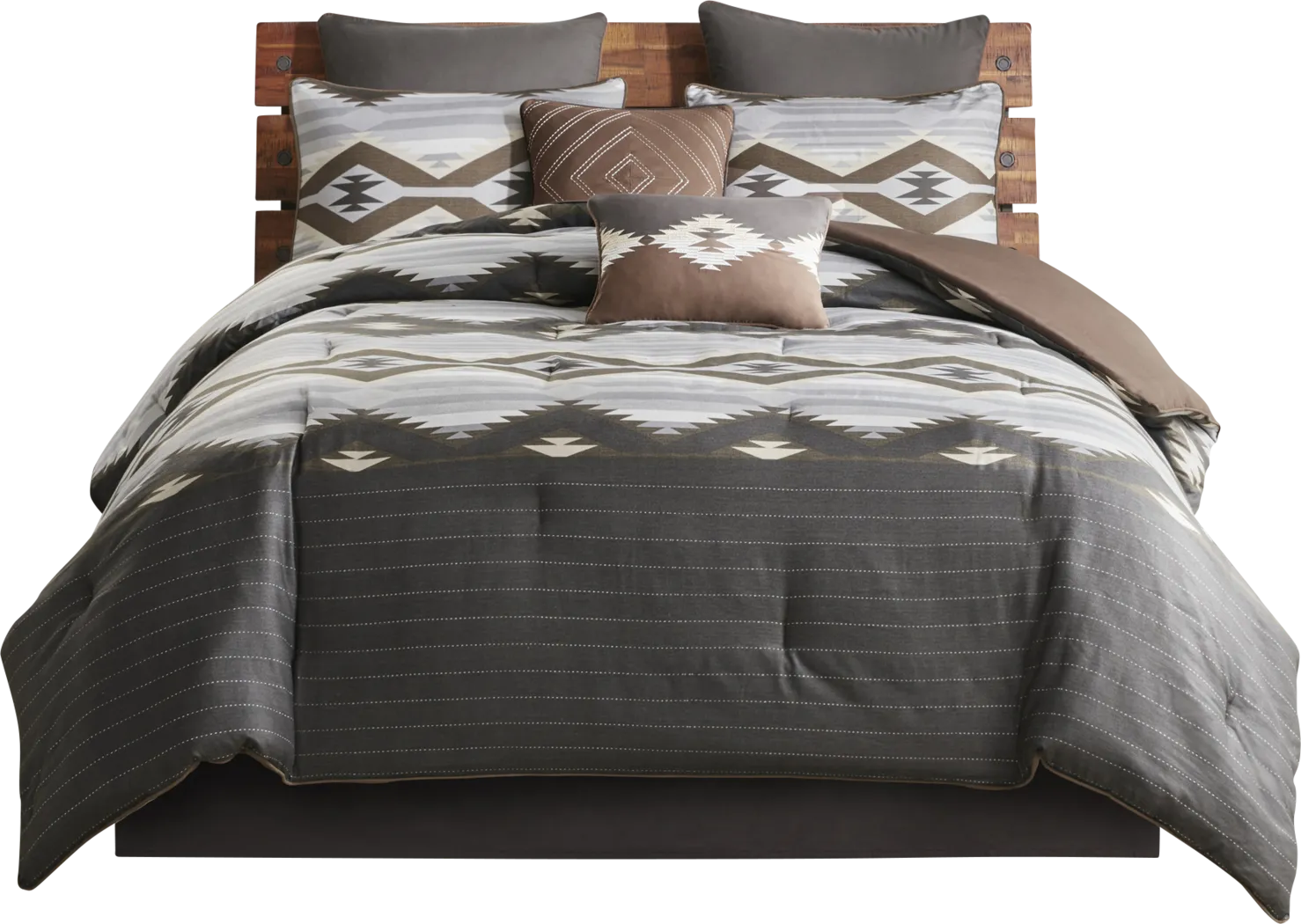 Thibodeaux Gray Full Comforter Set - Thumbnail - Image 7