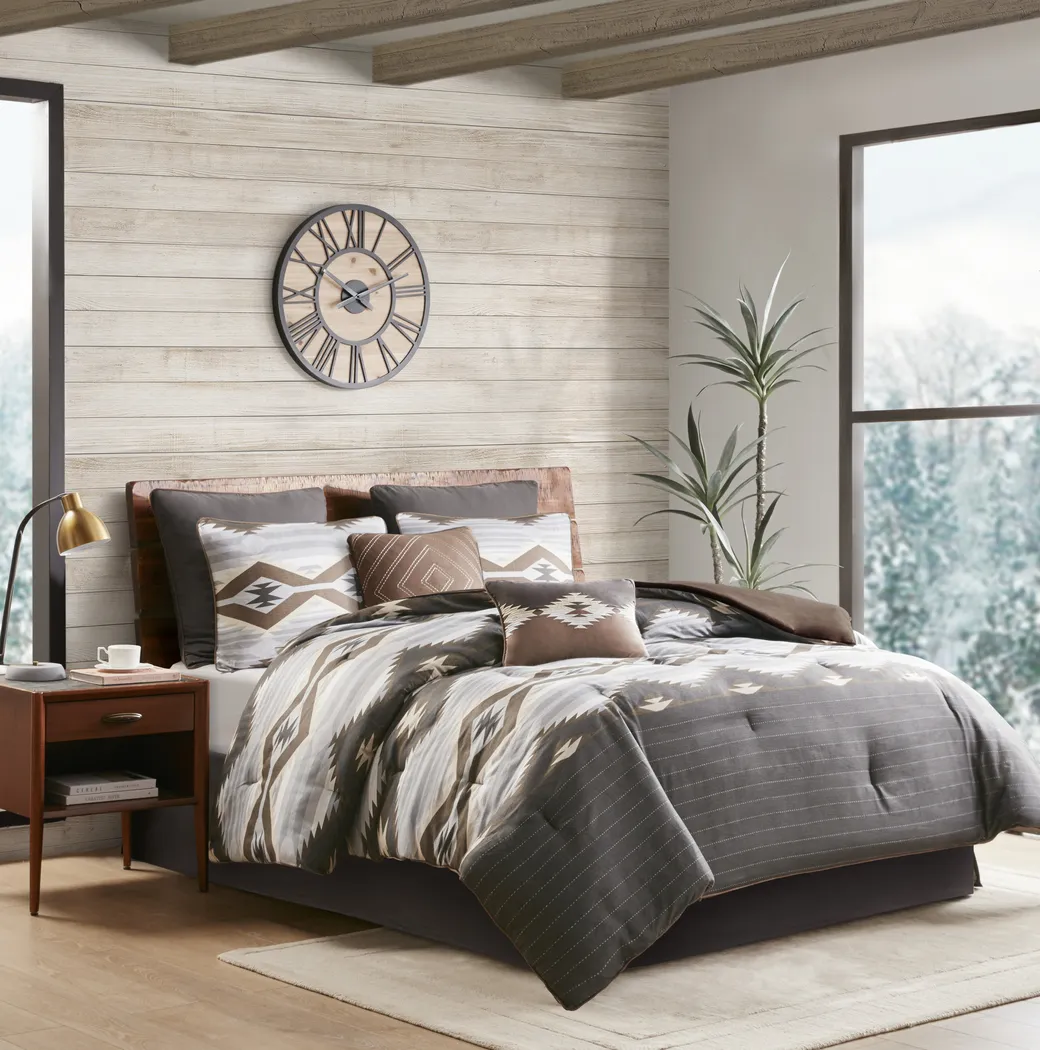 Thibodeaux Gray Full Comforter Set - Thumbnail - Image 1