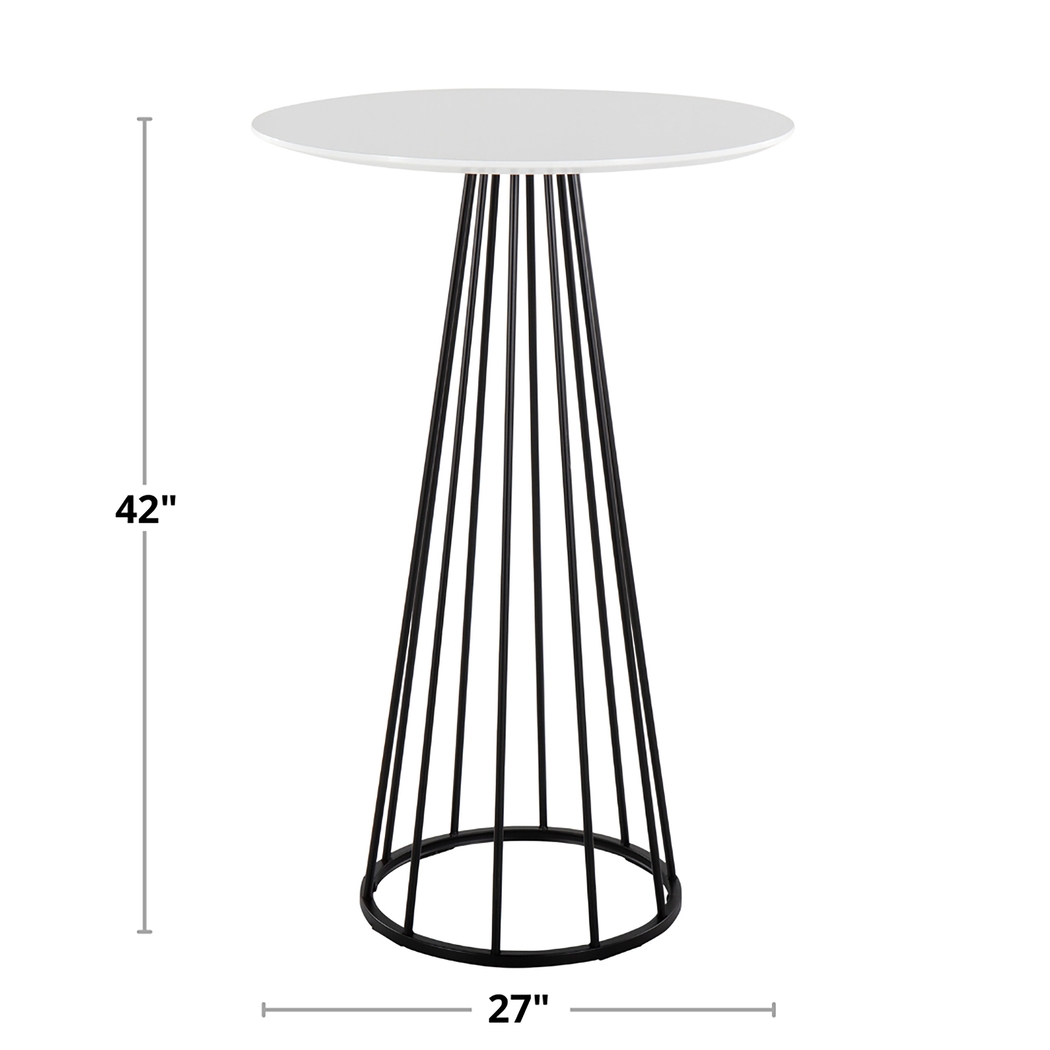Thissa I White Bar Height Table - Thumbnail - Image 8