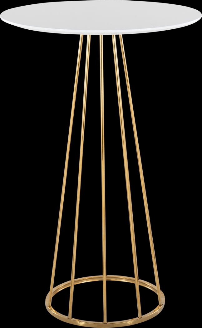 Thissa I White Bar Height Table - Thumbnail - Image 3