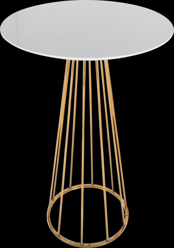 Thissa I White Bar Height Table - Thumbnail - Image 4