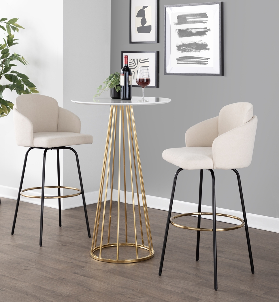 Thissa I White Bar Height Table - Thumbnail - Image 5