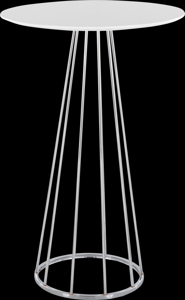 Thissa III White Bar Height Table - Thumbnail - Image 3