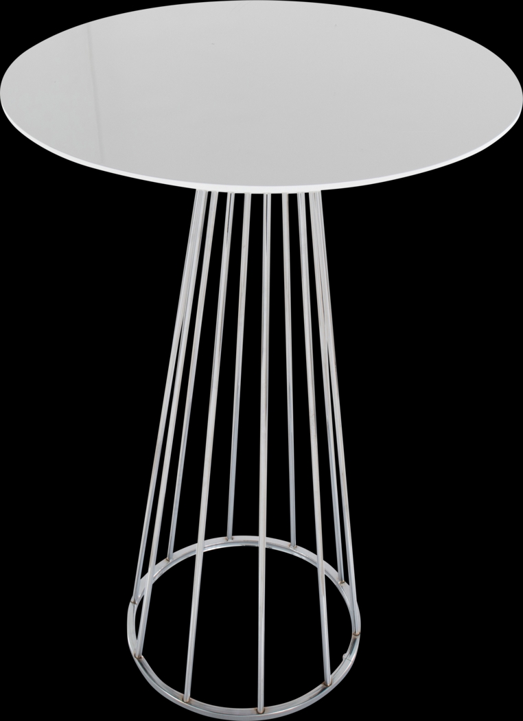 Thissa III White Bar Height Table - Thumbnail - Image 4