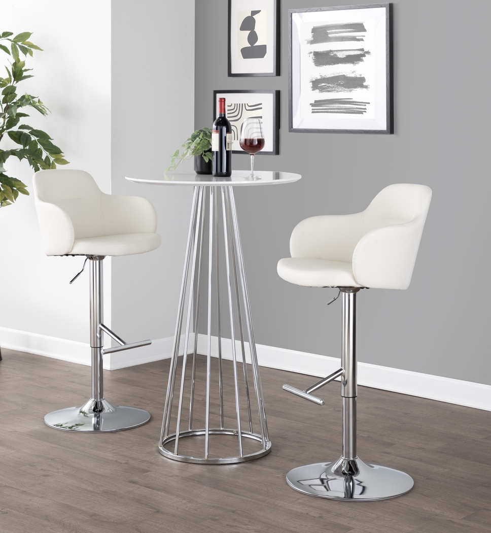 Thissa III White Bar Height Table - Thumbnail - Image 5