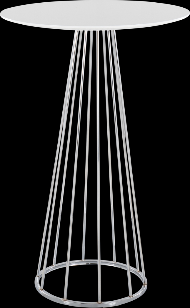 Thissa III White Bar Height Table - Thumbnail - Image 1