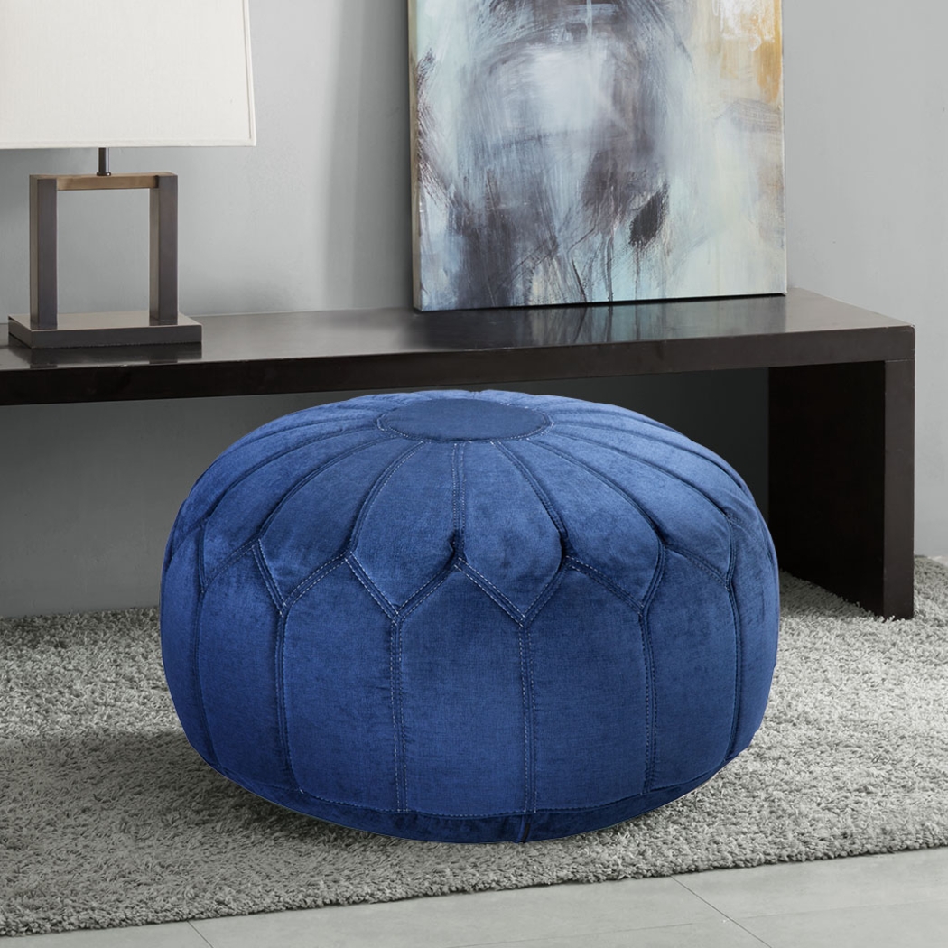 Thistlemont Blue Ottoman - Thumbnail - Image 2